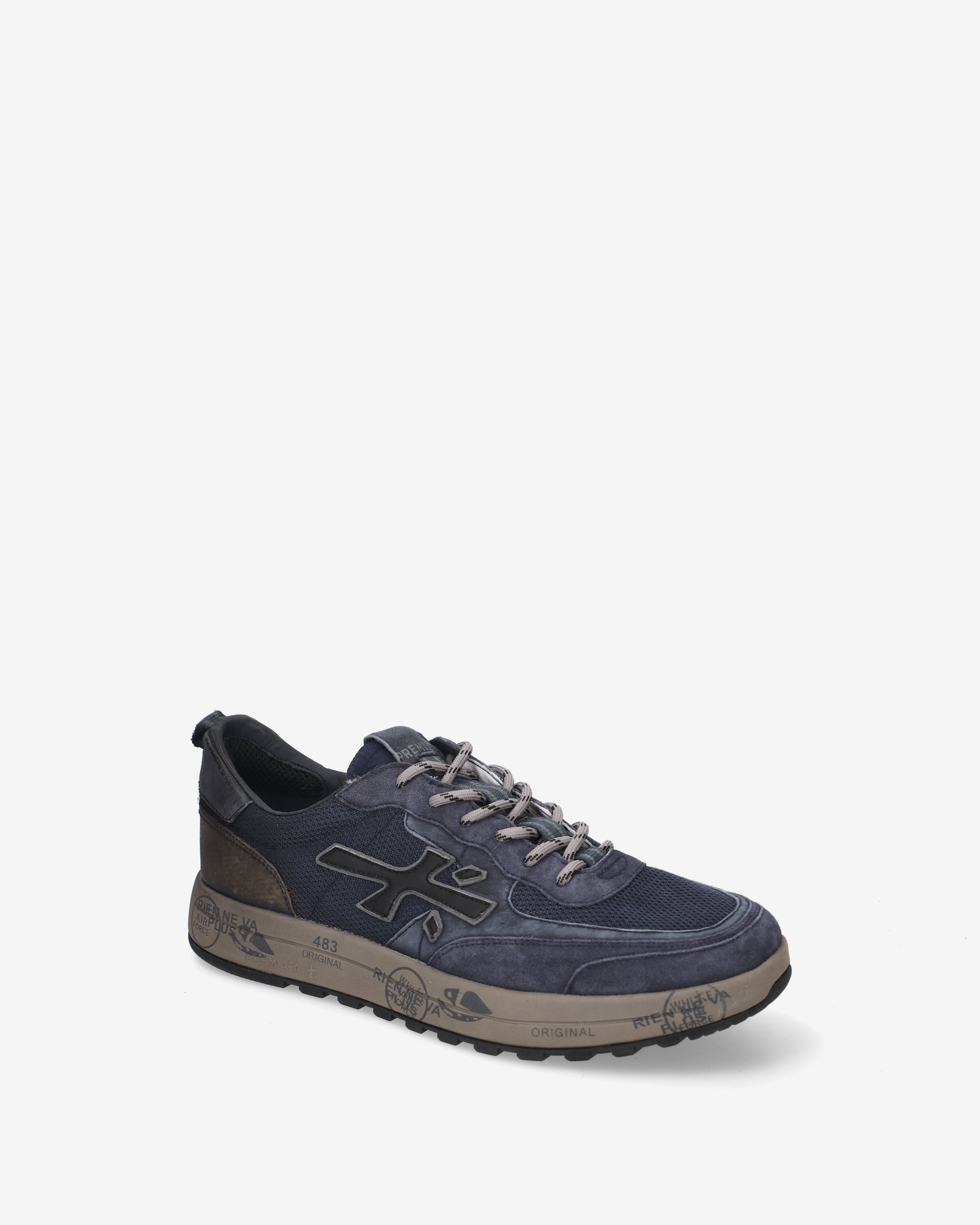 Premiata Nous 8460 baskets homme bleu marine cuir