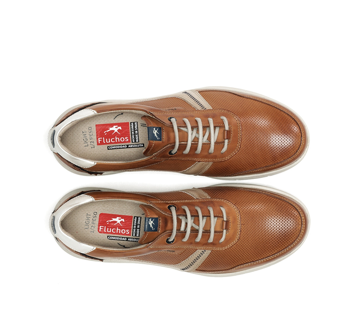 Fluchos Kai F1991 baskets homme marron cuir large