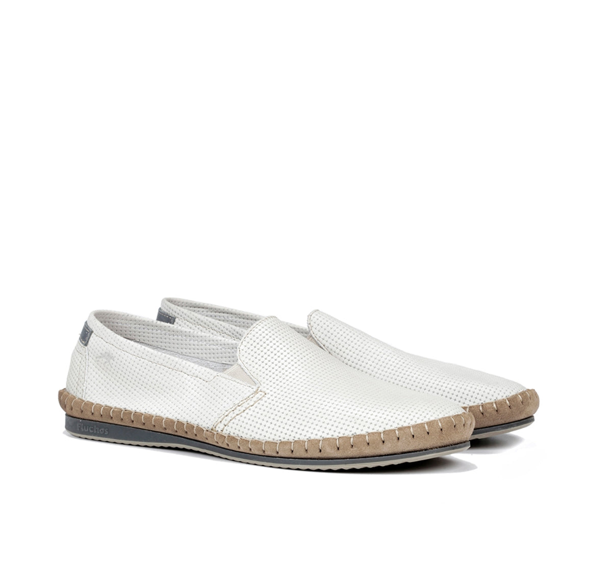 Fluchos Bahamas 8674 mocassins homme blanc