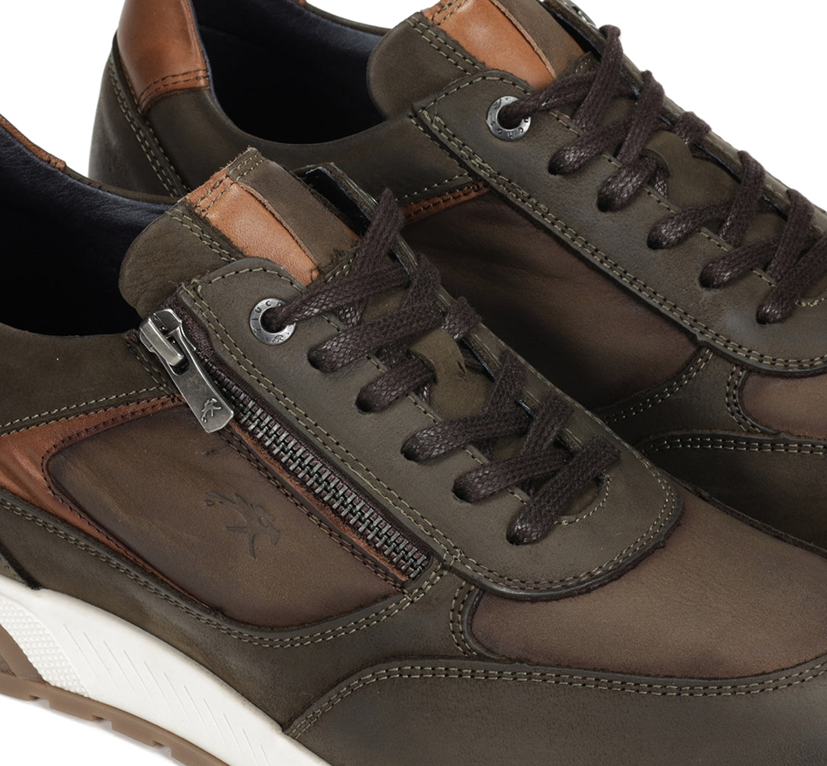 Fluchos Louis F1603 baskets vert homme cuir