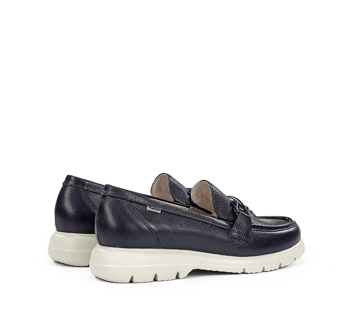 Fluchos Gladis F1936 mocassin bleu femme cuir léger
