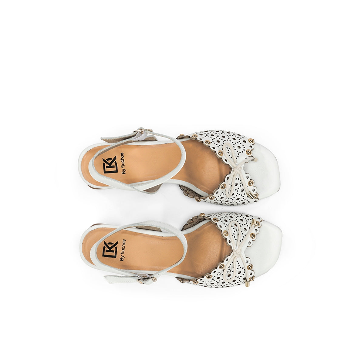 Dorking Larus D9457 sandale blanche femme talon