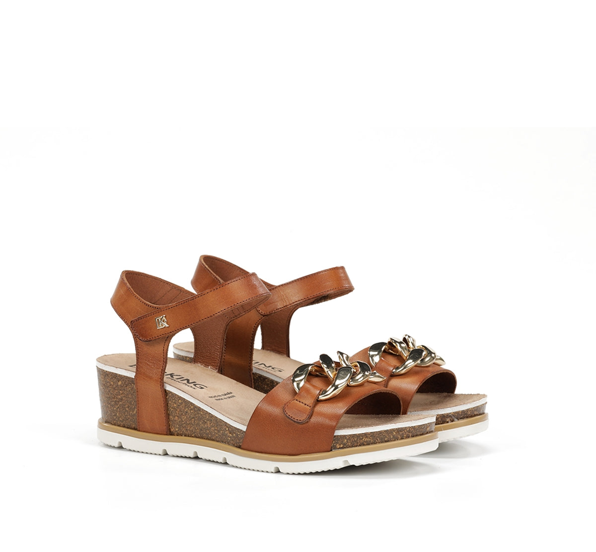 Dorking Gold D9511 Sandales Femme Marron Compensées