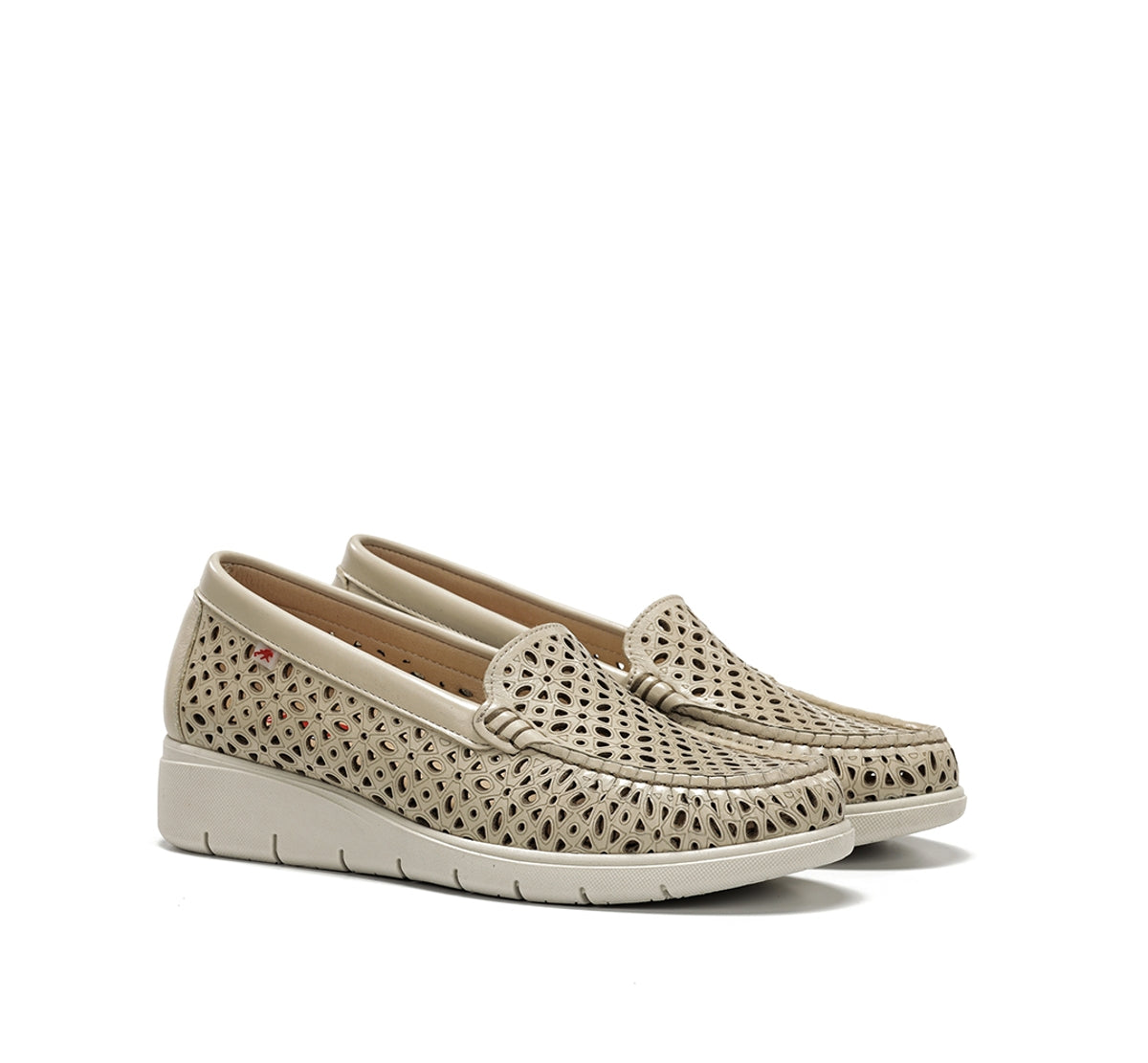 Fluchos Fluvia F2422 mocassins taupe femme cuir