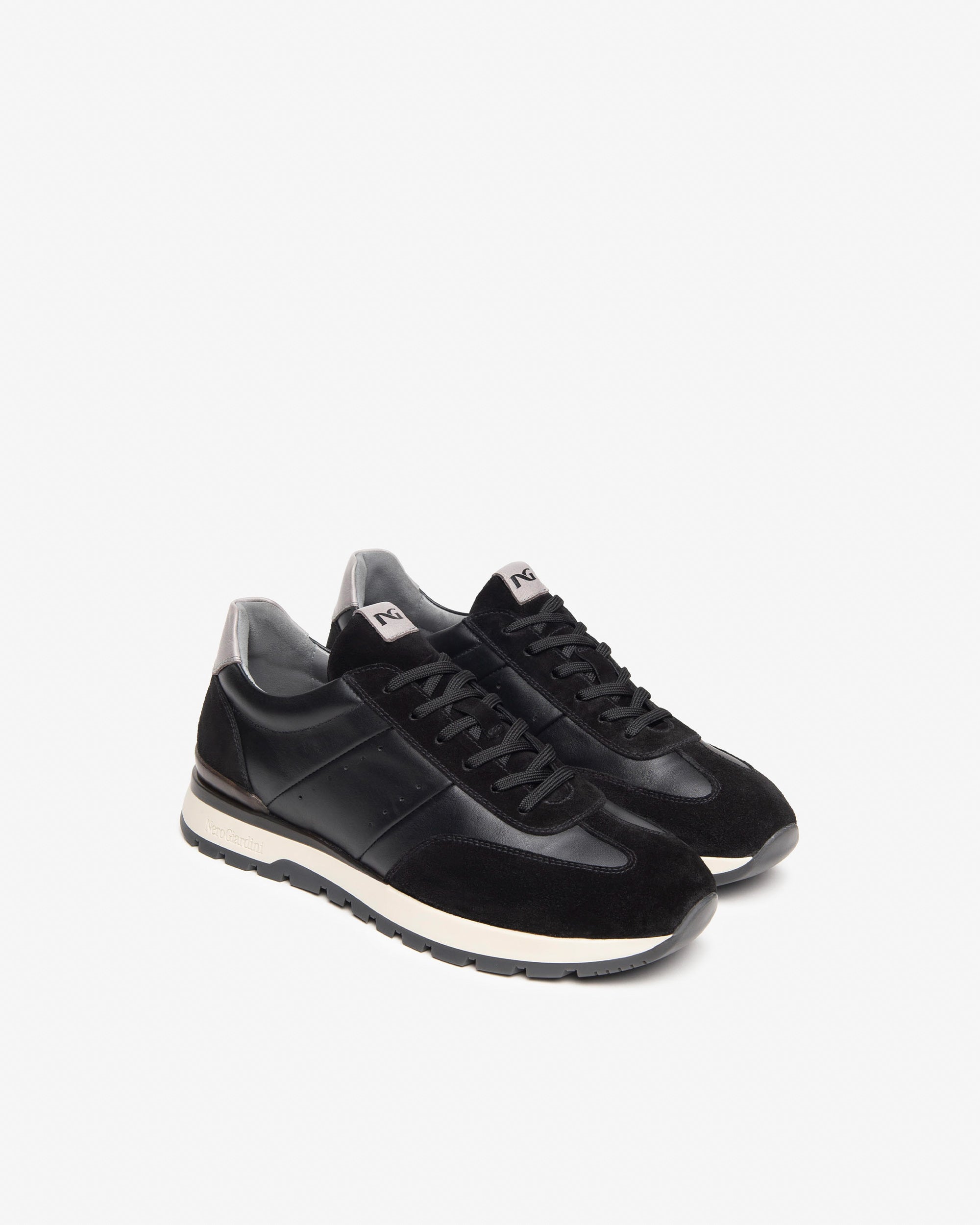 Nero Giardini Sneakers baskets cuir homme daim
