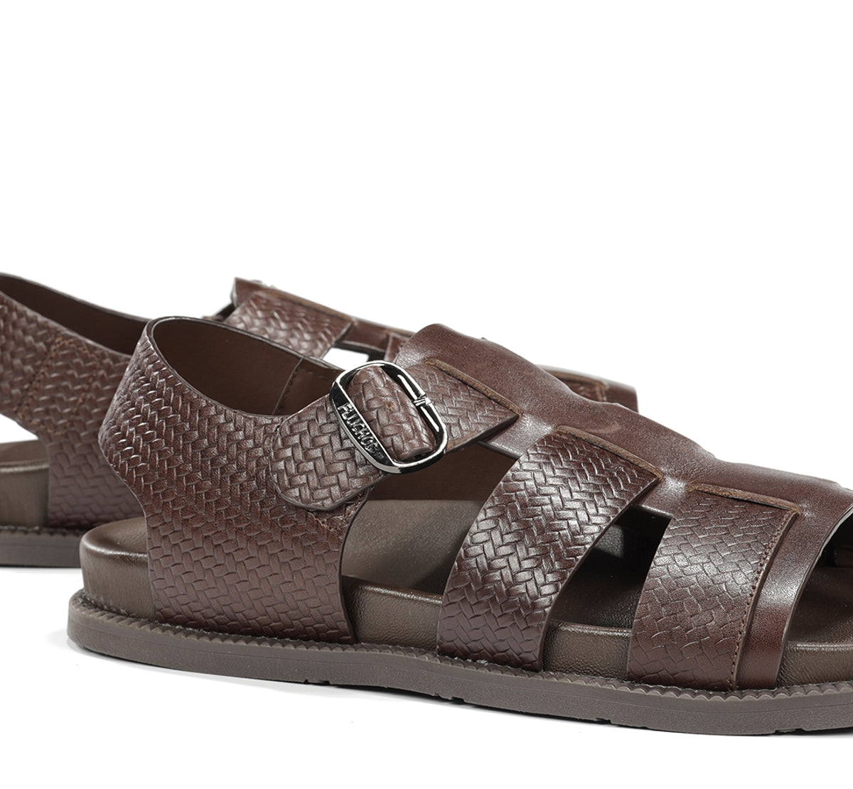 Fluchos Bari F2449 sandale homme marron cuir anatomique