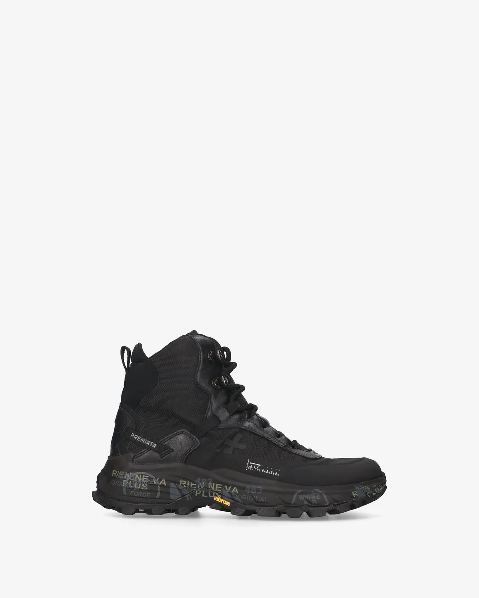 Premiata Trivor 509 baskets femme noires montantes