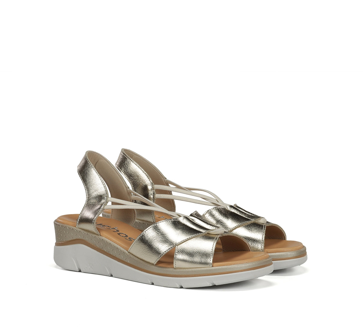Fluchos Fire F2429 sandales femme doré compensées