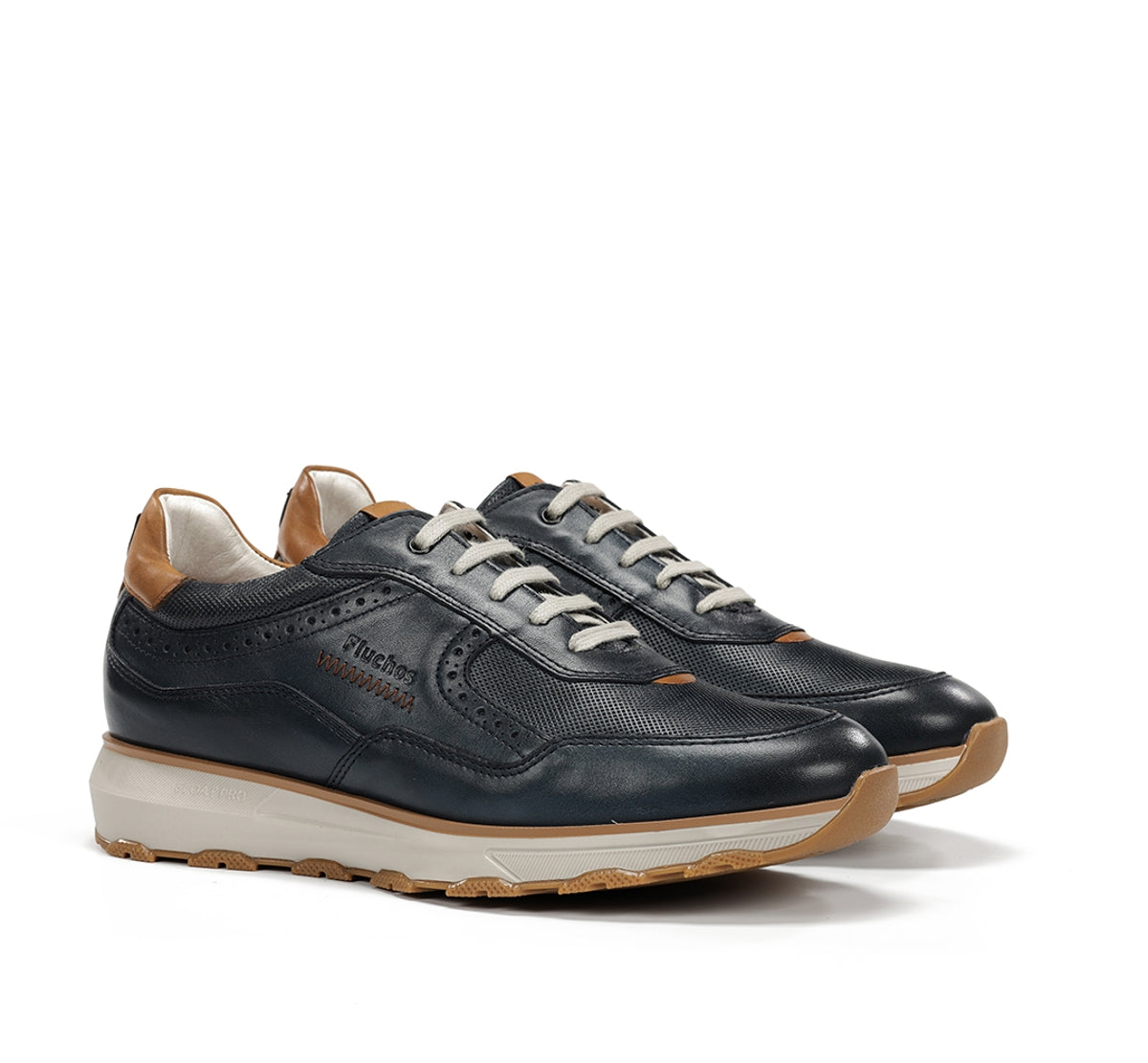 Fluchos Walter F2090 basket bleu cuir homme