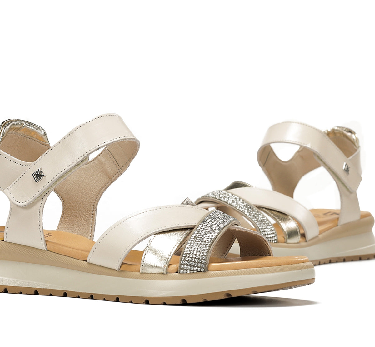 Dorking Ter D9728 sandales blanches femme confort