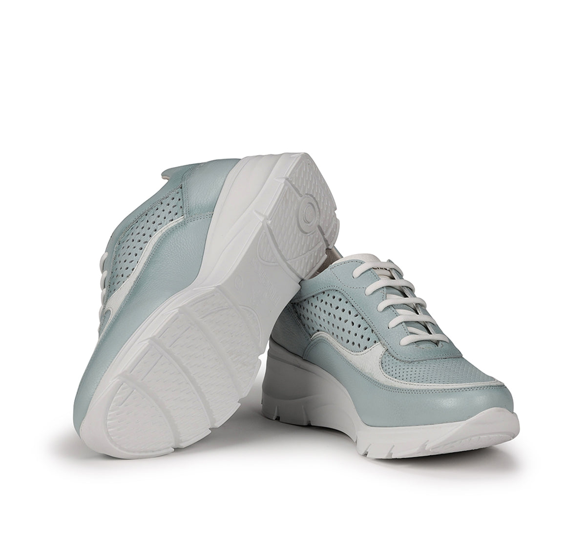 Fluchos Olas F1407 baskets femme bleu clair compensées