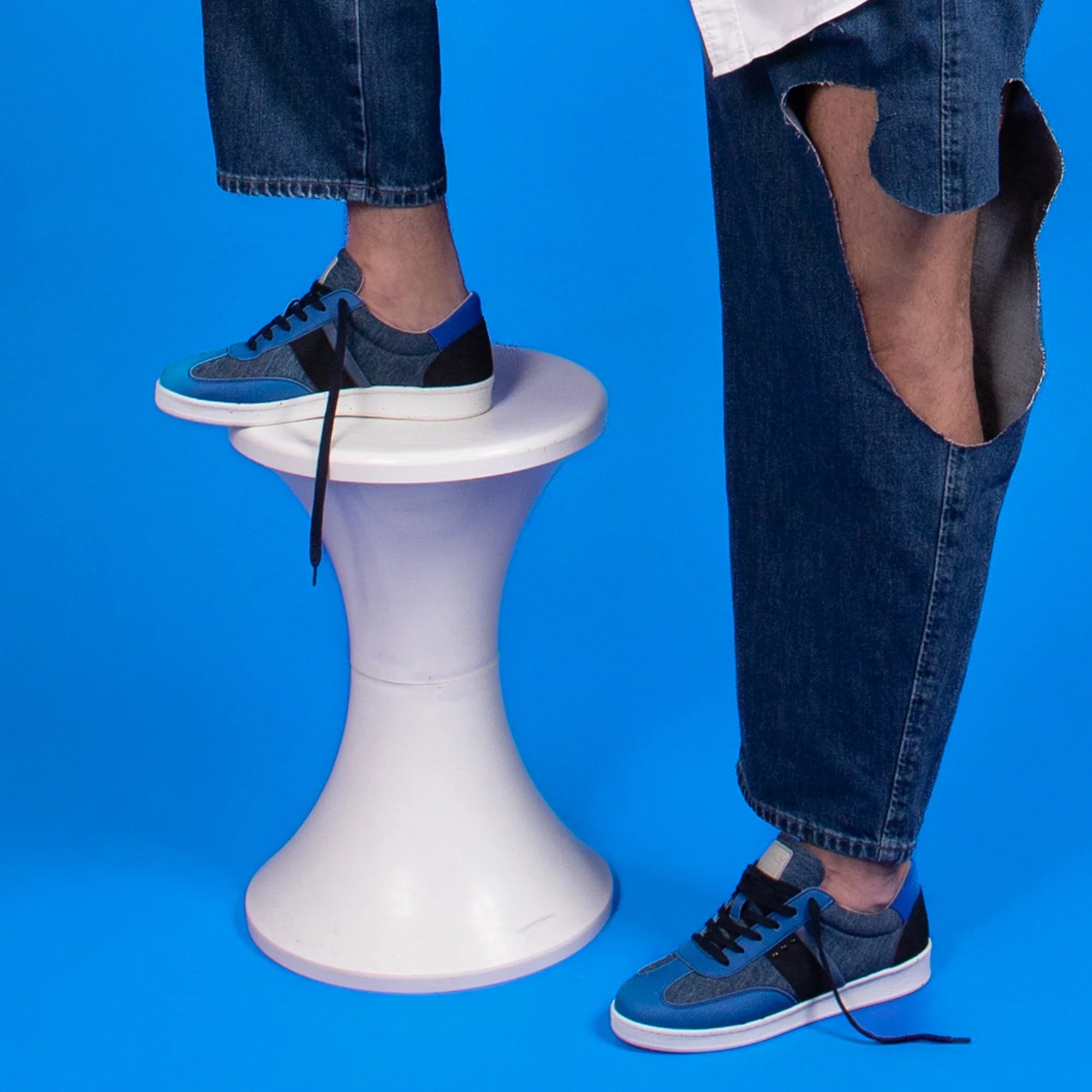 Me.Land Vivace baskets vegan denim upcyclé taille 40