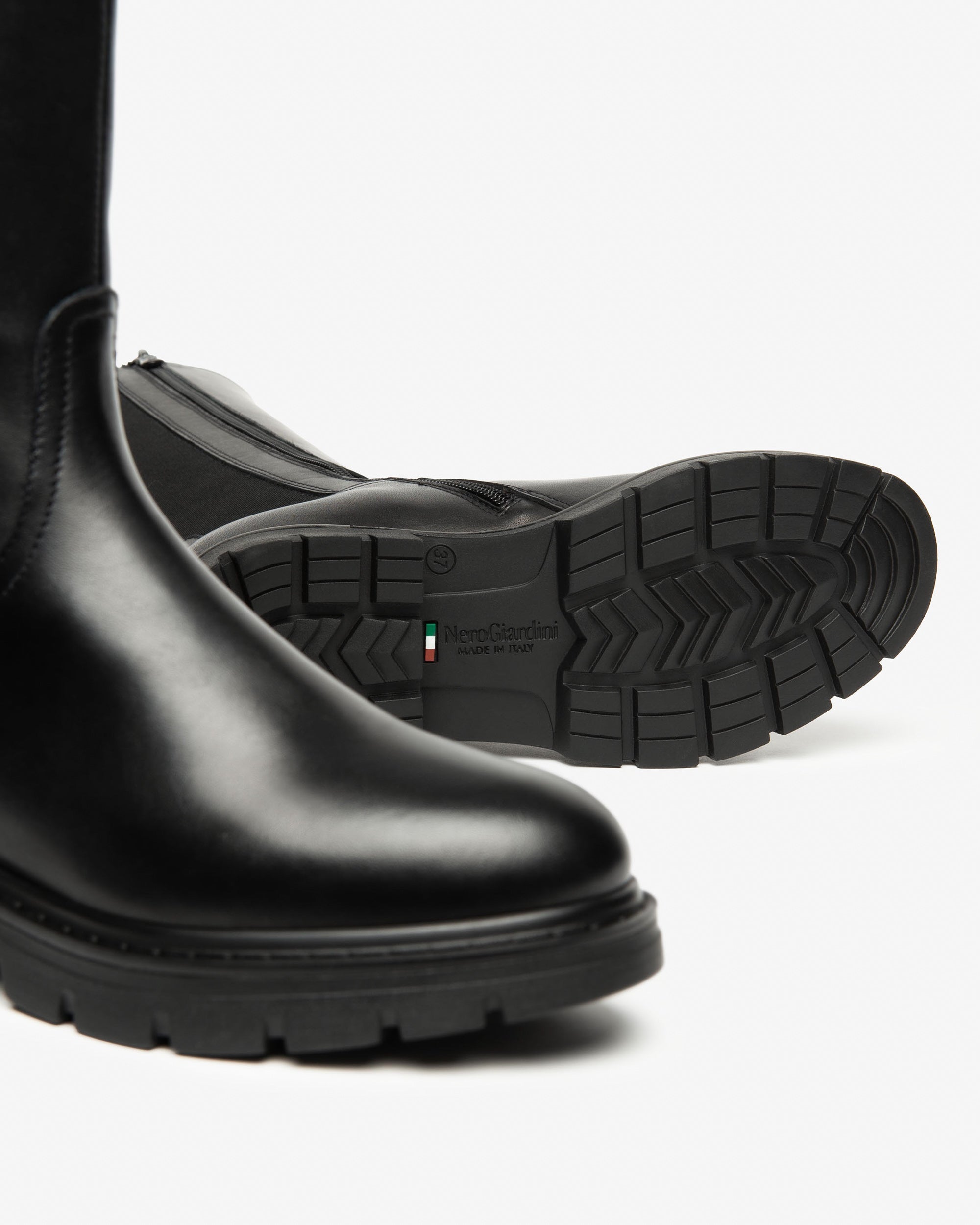 Nero Giardini Boots bottes cuir tissu femme