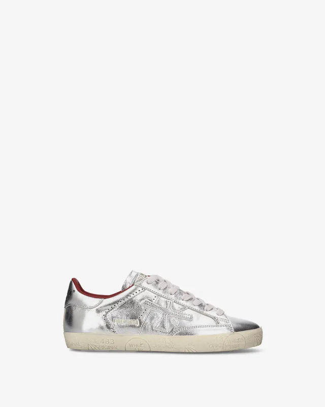 Premiata Stevend 8493 sneakers femme cuir argenté