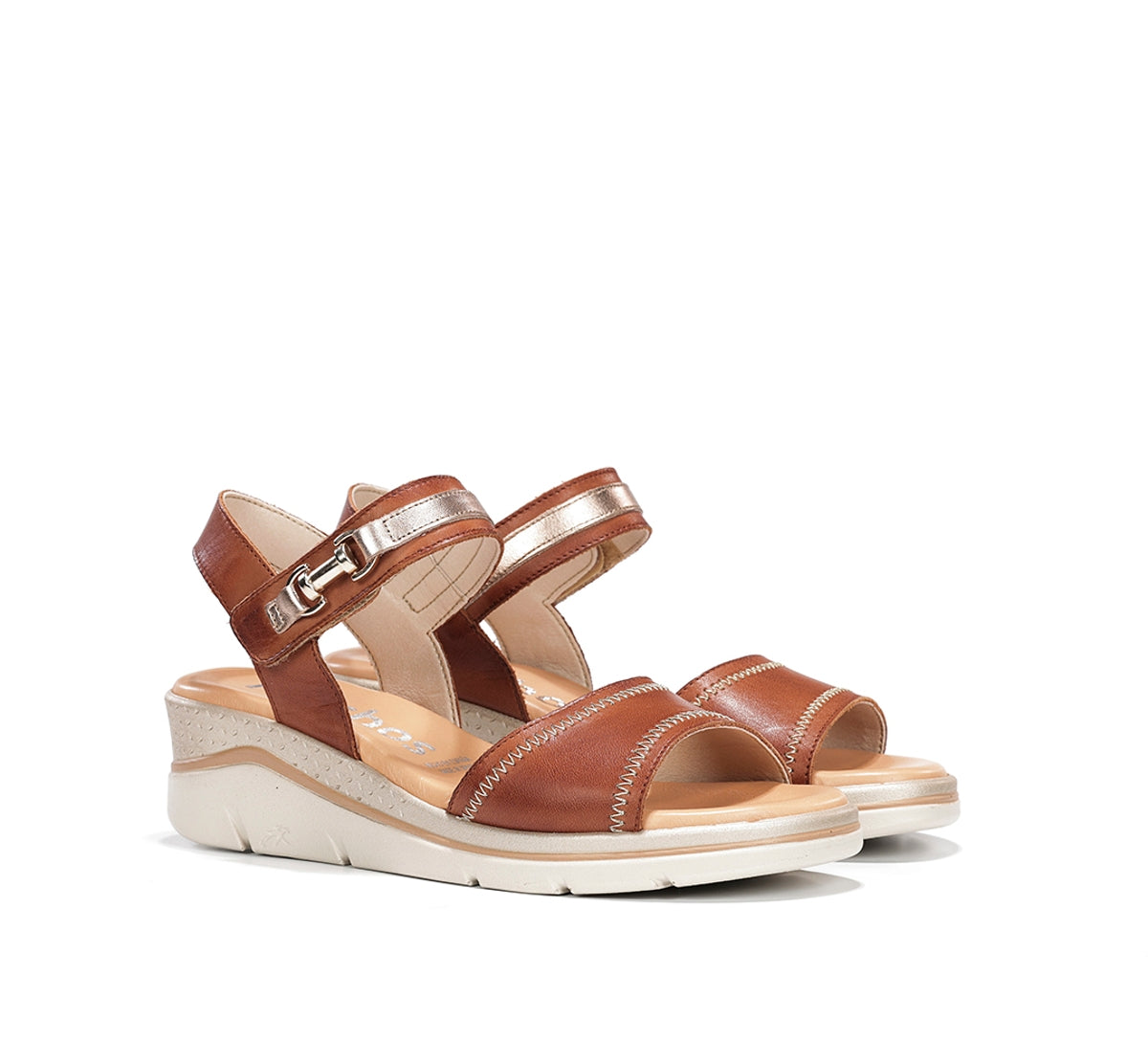 Fluchos Fire F2427 sandale femme marron compensee cuir