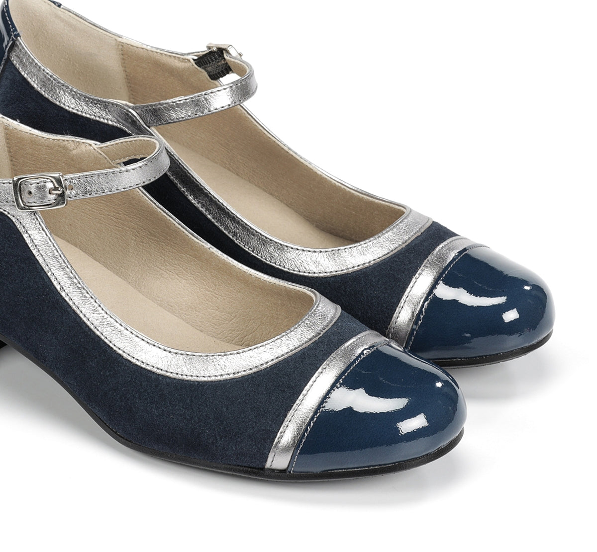 Dorking Frida D9027 escarpin bleu talon bas femme