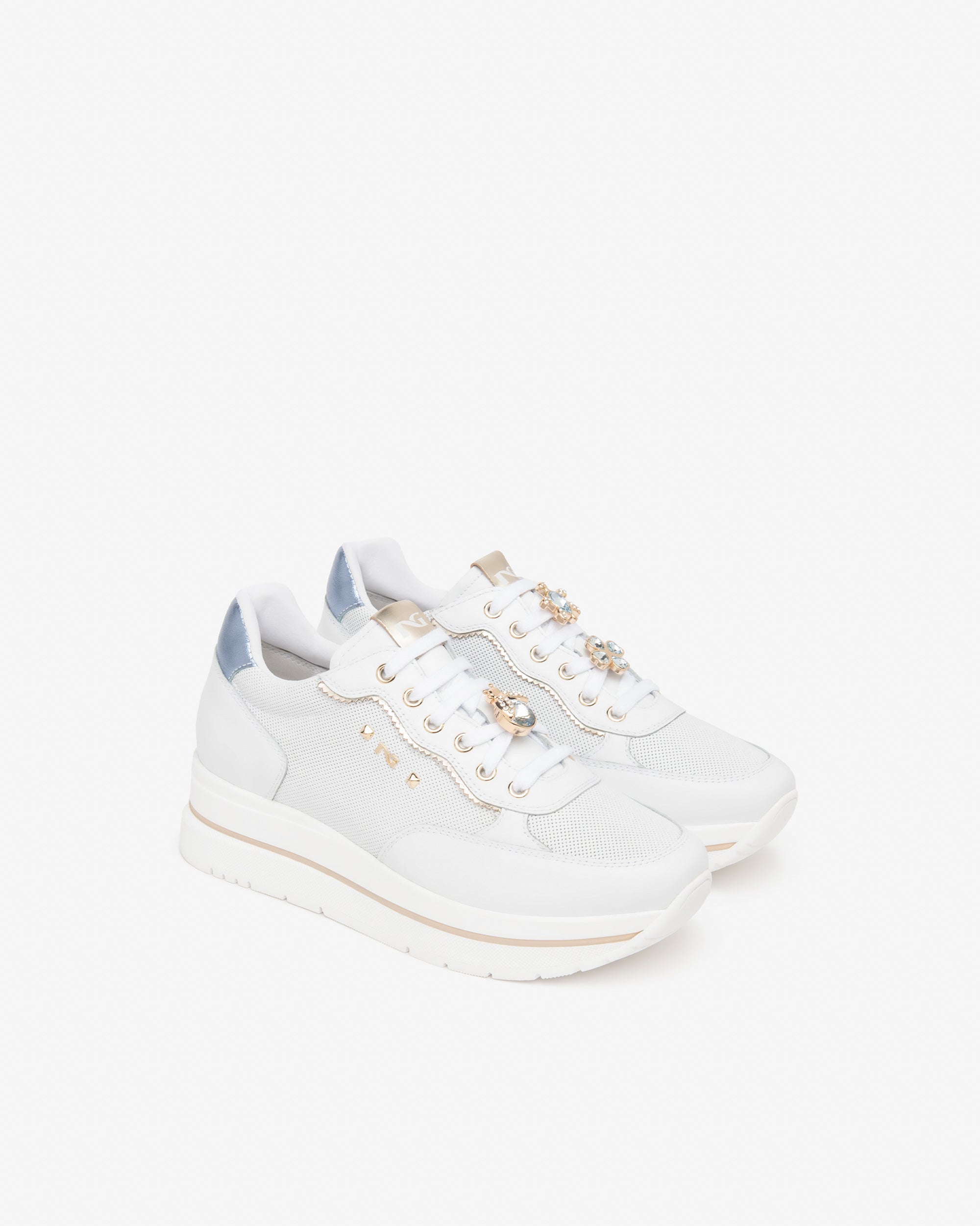 Nero Giardini Sneakers Baskets Cuir Tissu 38 Confort