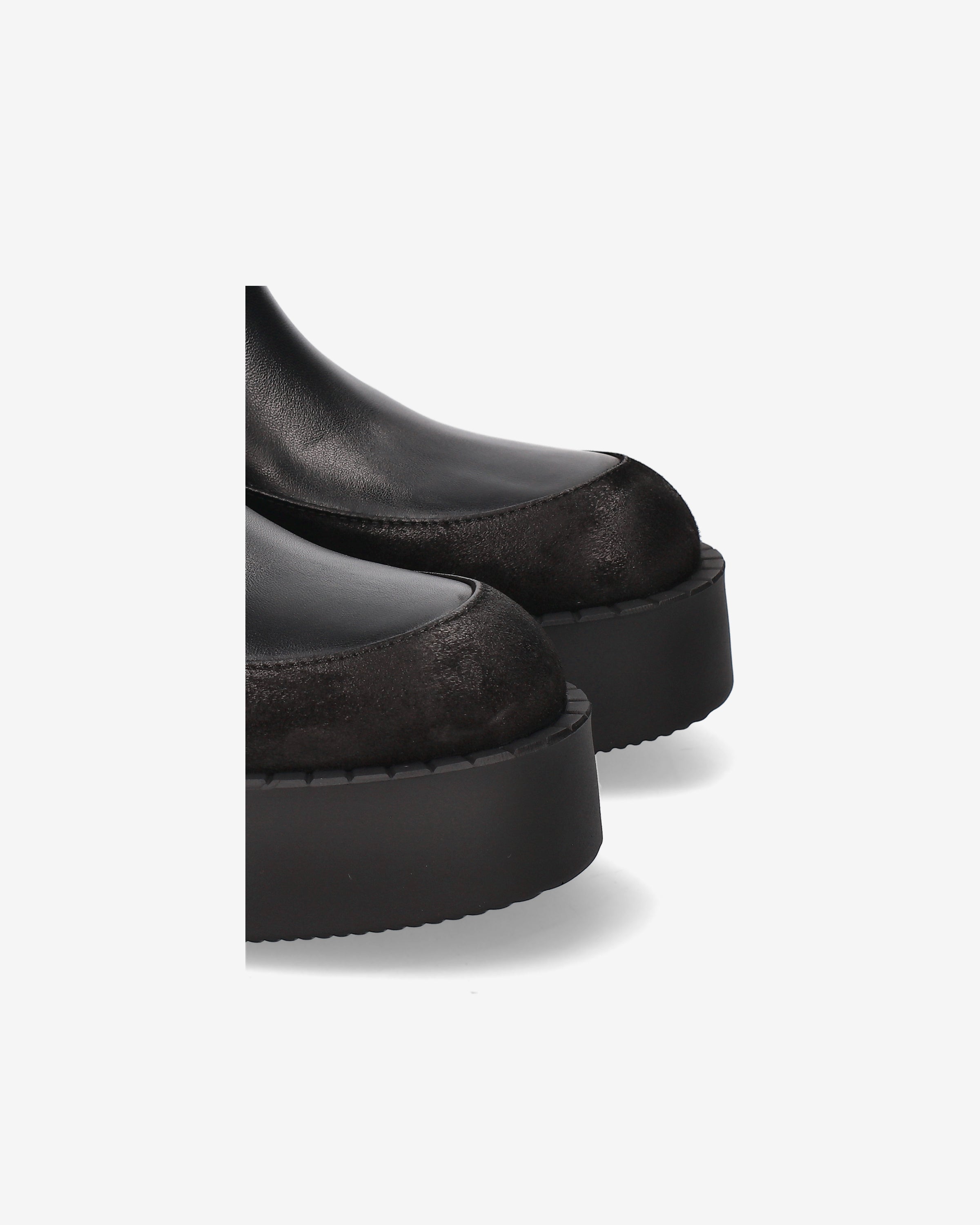 Premiata Bottines plateforme cuir noir compensées