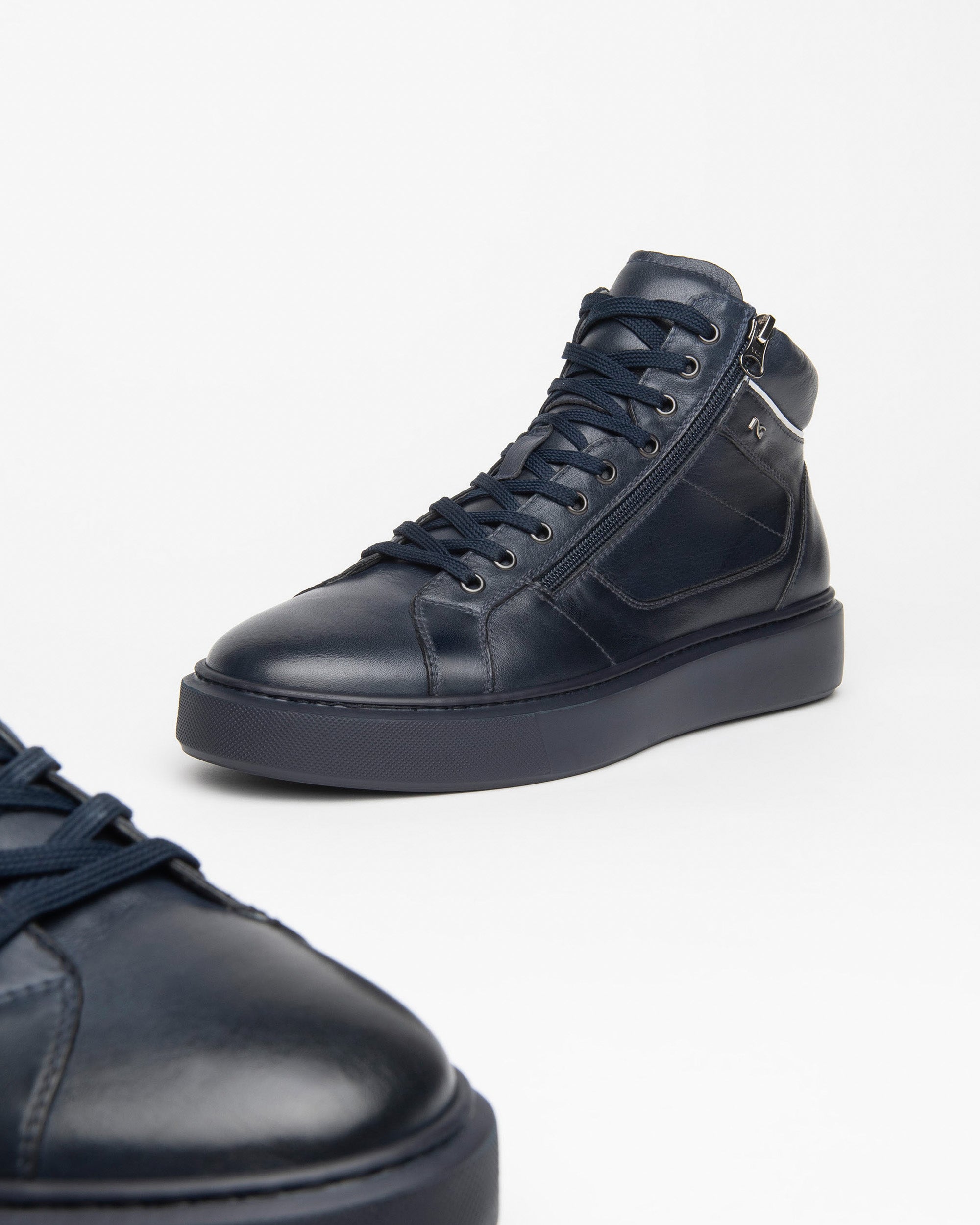 Nero Giardini Sneakers baskets cuir homme montantes