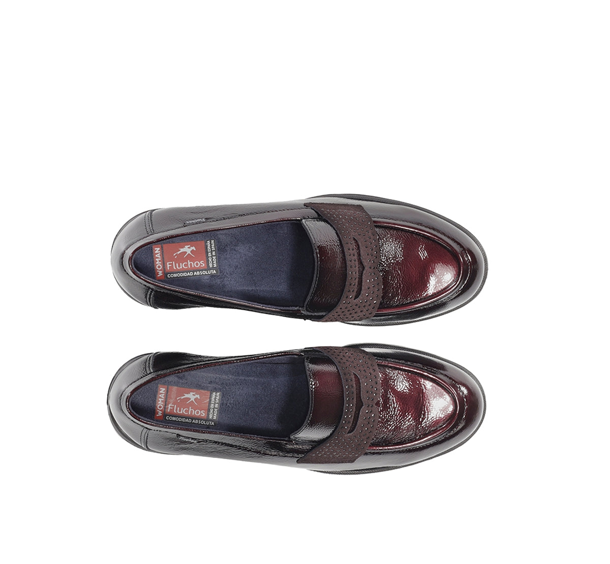 Fluchos Fugaz F2517 Mocassin Bordeaux Femme Track
