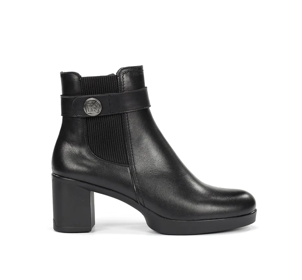 Dorking Elite D9422 Bottine Noire Femme Plateforme