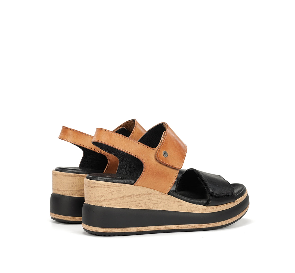 Dorking Prince D9643 sandales noires femme plateforme