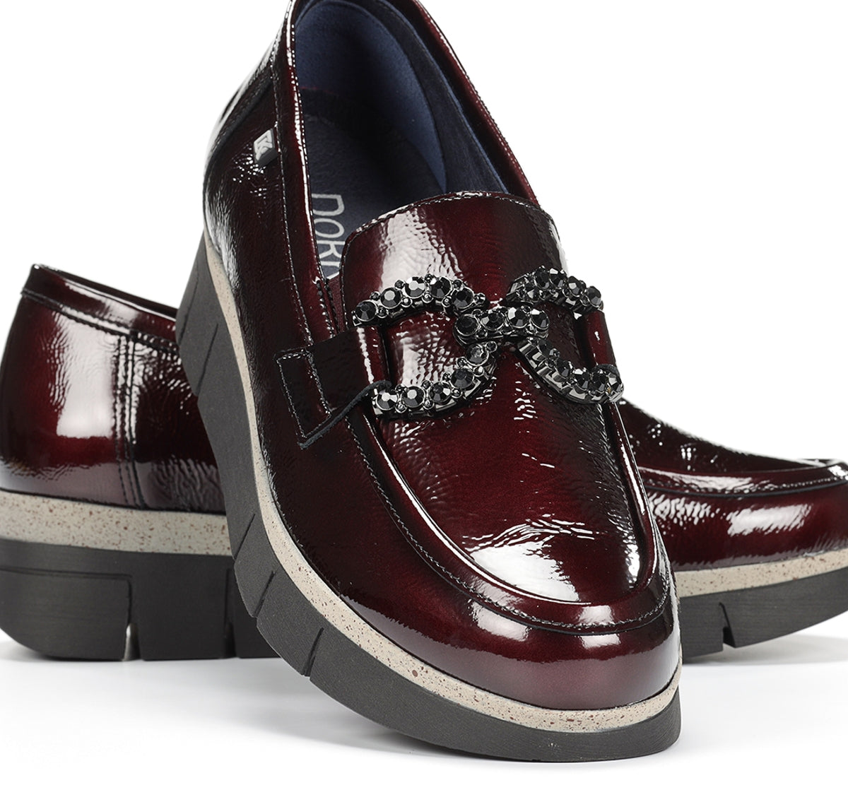 Dorking by Fluchos India D9325 mocassin bordeaux femme cuir