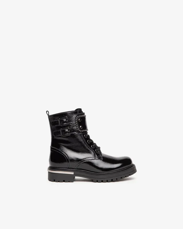 Nero Giardini Combat Boots bottines vernis ado