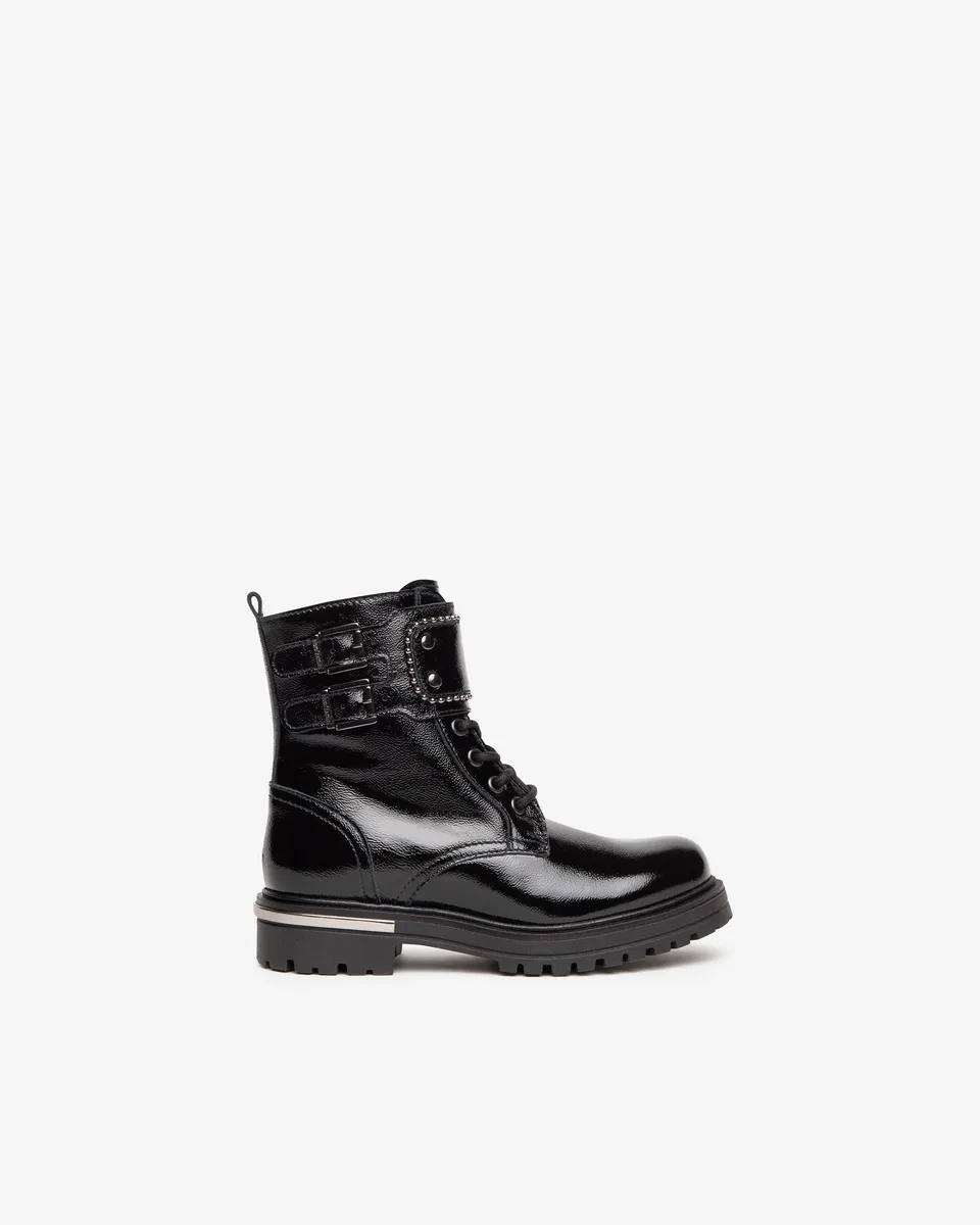 Nero Giardini Combat Boots bottines vernis ado