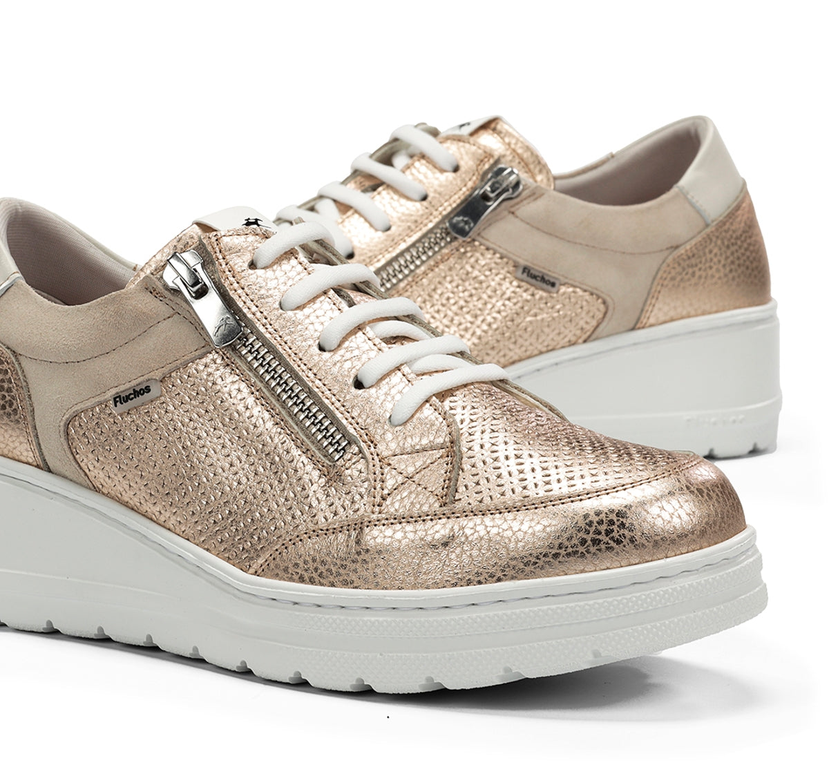 Fluchos Aqua F2173 Baskets Femme Doré Compensées