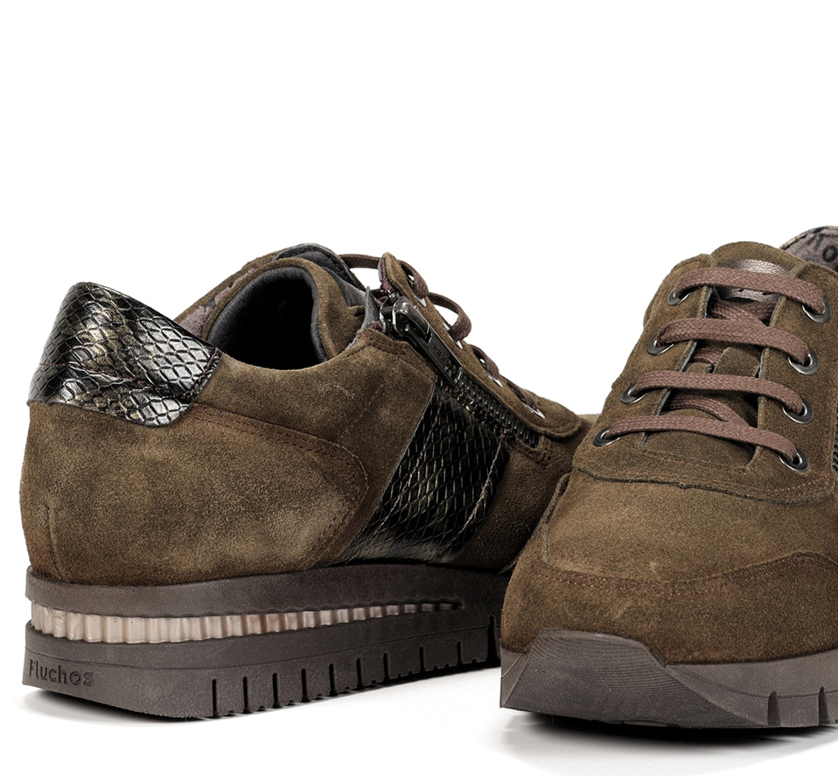 Fluchos Meryl F1619 baskets vert semelle crantée