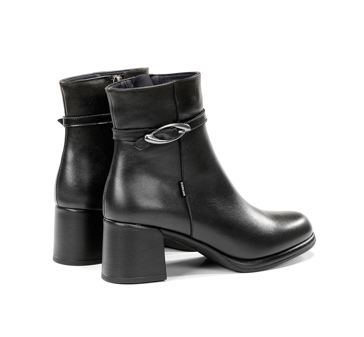 Dorking Frixe D9816 bottines femme noir talon léger