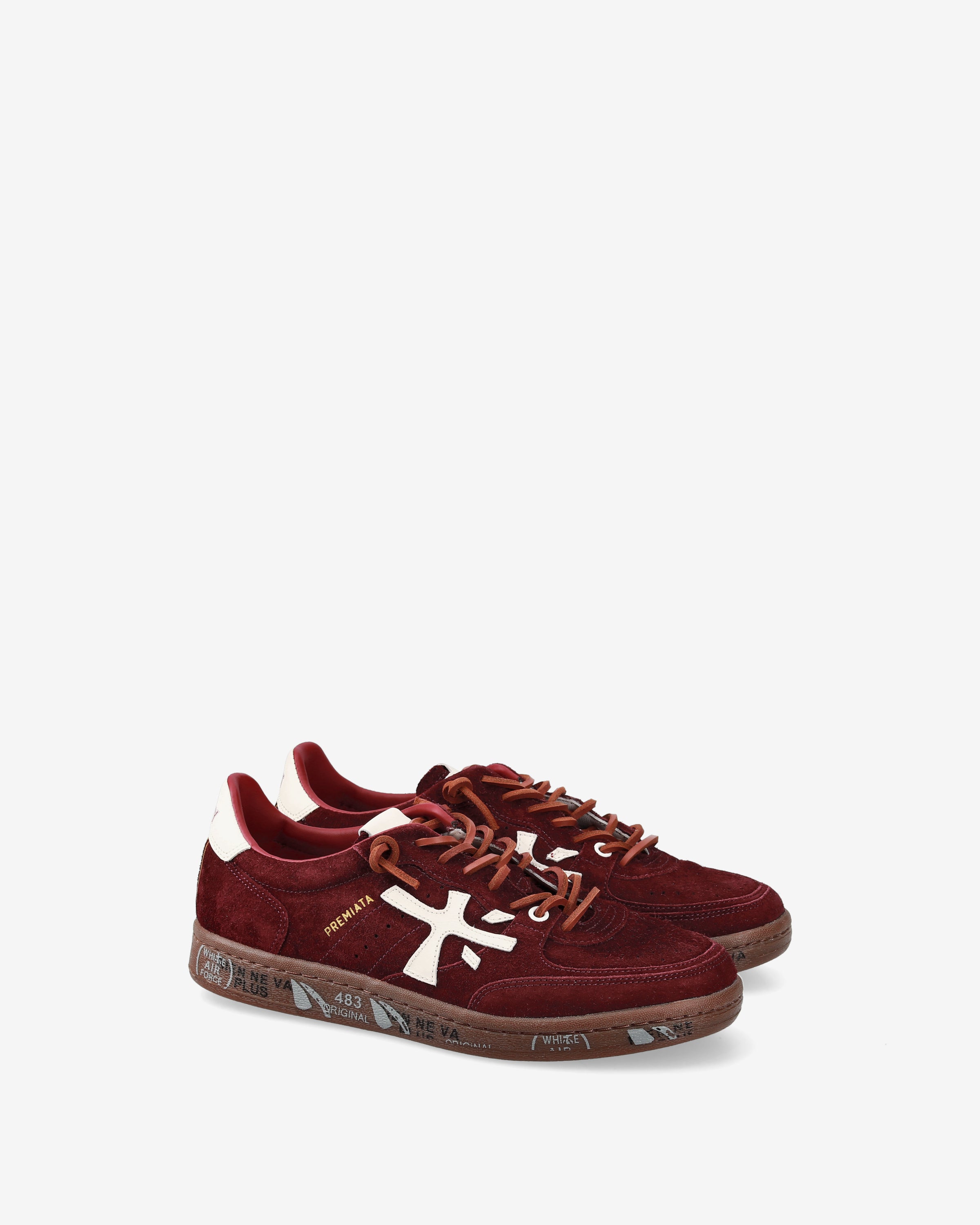 Premiata Bskt Clayd 7688 baskets femme bordeaux cuir