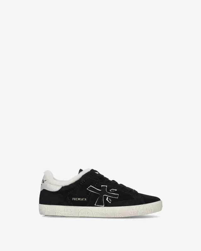 Premiata Stevend 8487m baskets daim femme noir