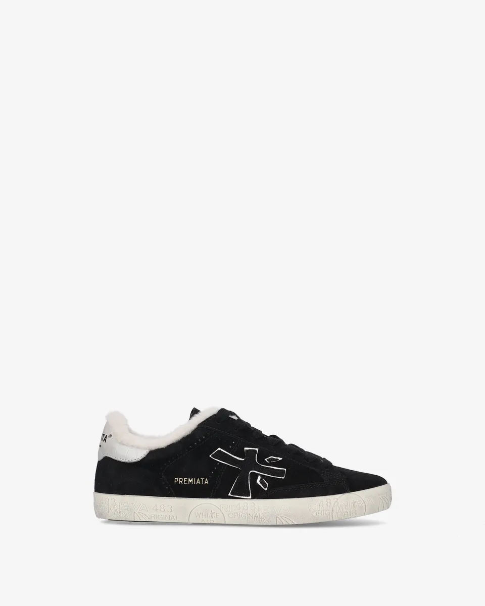 Premiata Stevend 8487m baskets daim femme noir