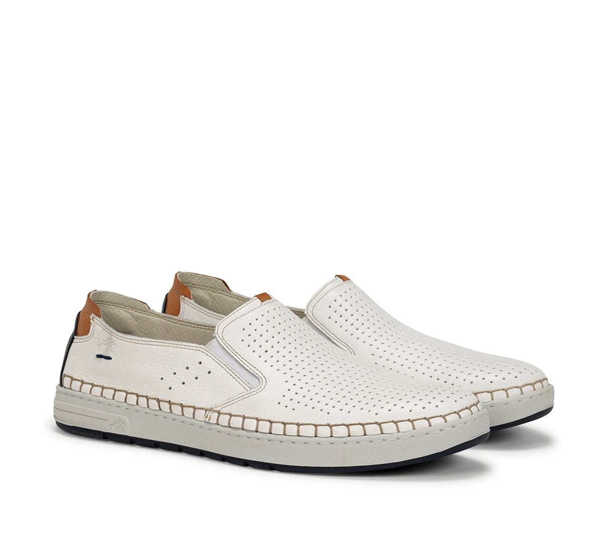 Fluchos Lester F1719 slip on blanc homme sans lacets