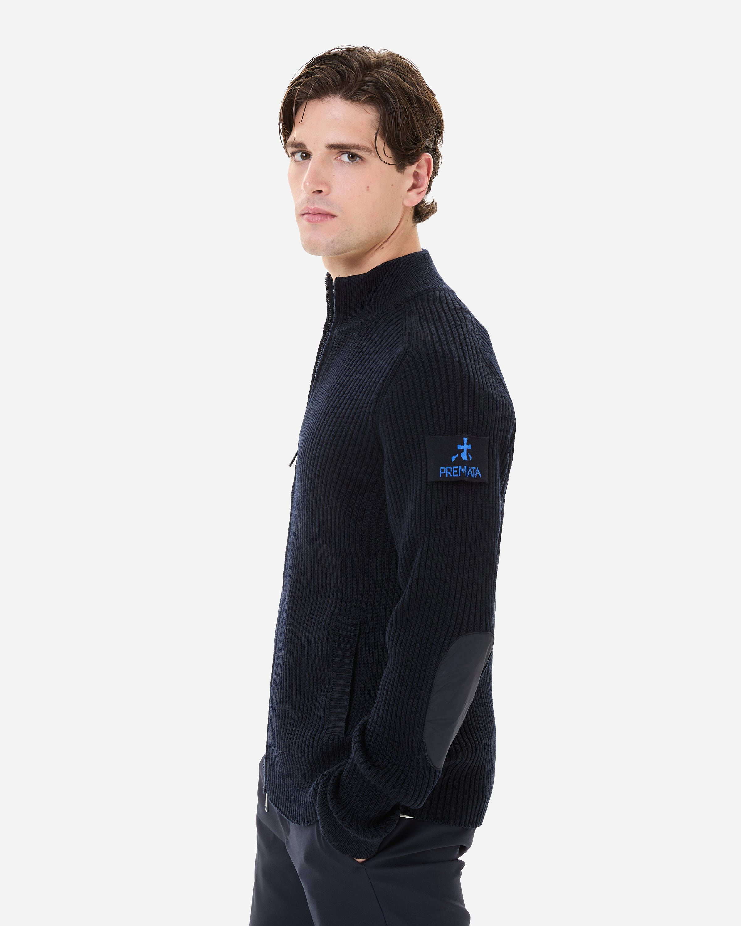 Premiata cardigan zip laine homme hydrofuge