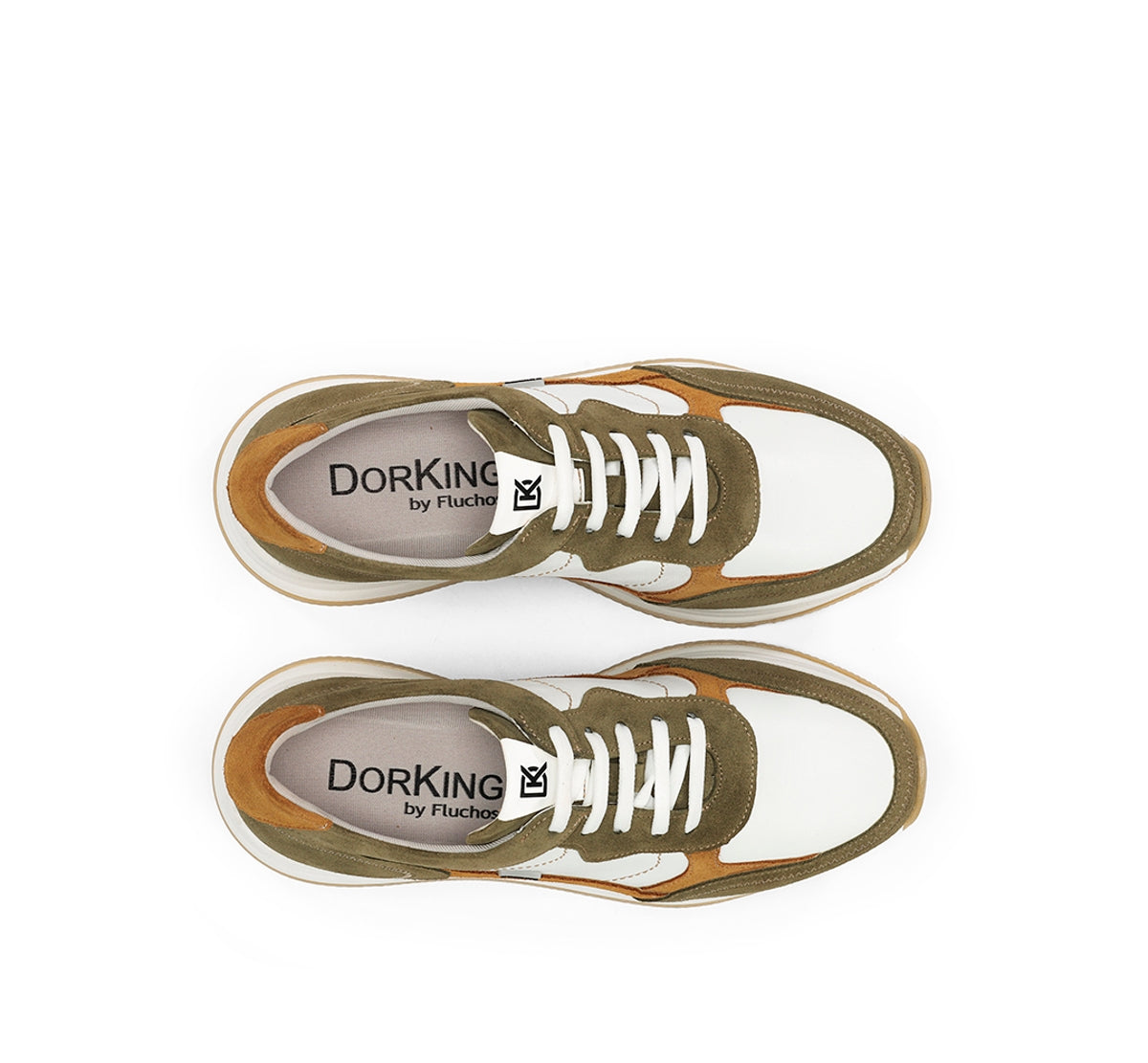 Fluchos Dorking Draz D9436 baskets vert femme plateforme
