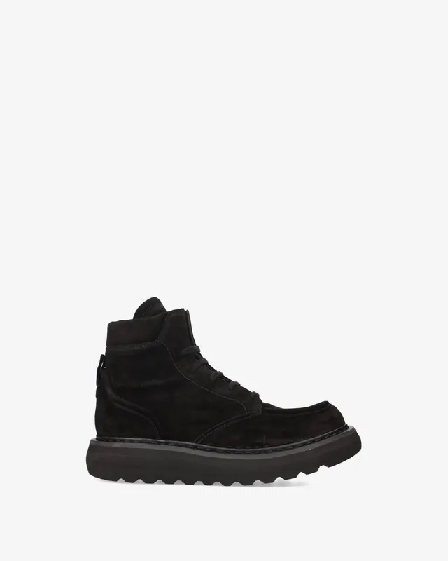 Premiata Boots Combat Daim Noir Homme