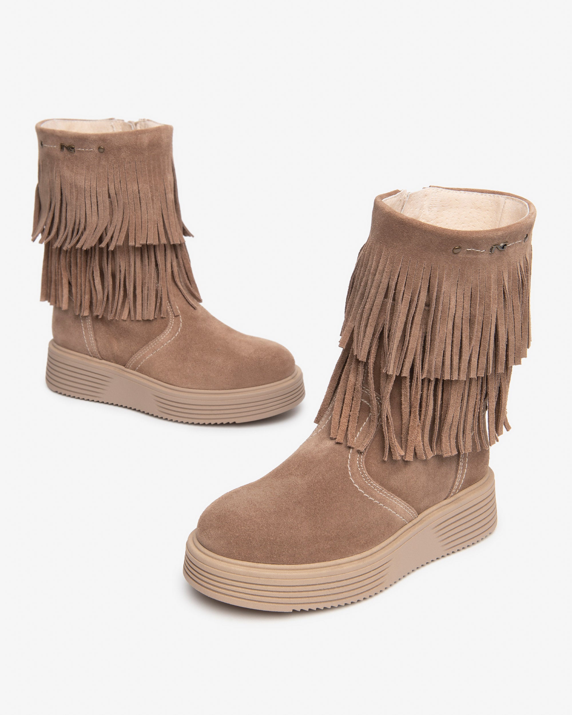 Nero Giardini Ankle Boots Bottines Daim Fille Franges Zip