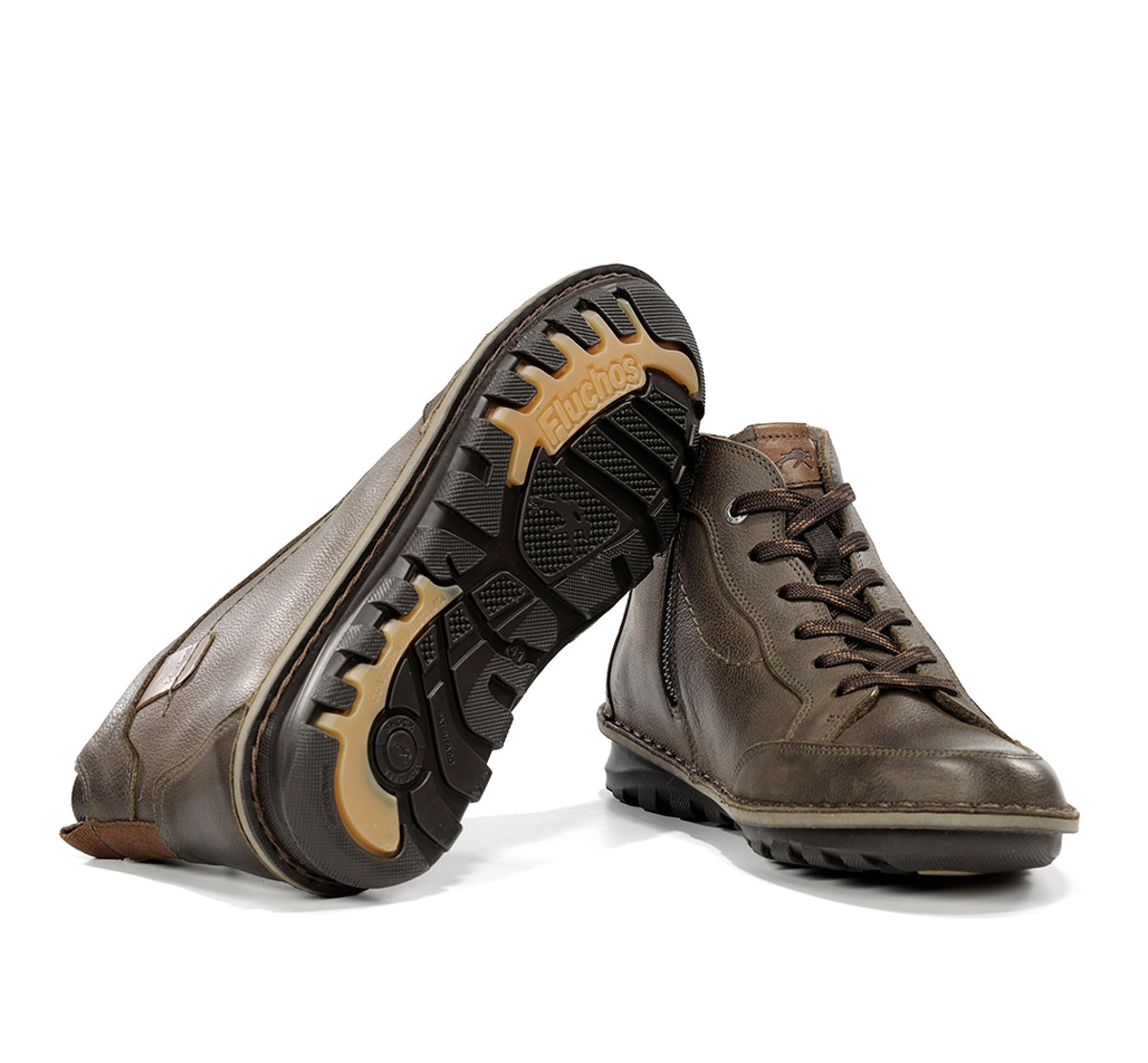 Fluchos Alvin F2261 bottine vert cuir à lacets