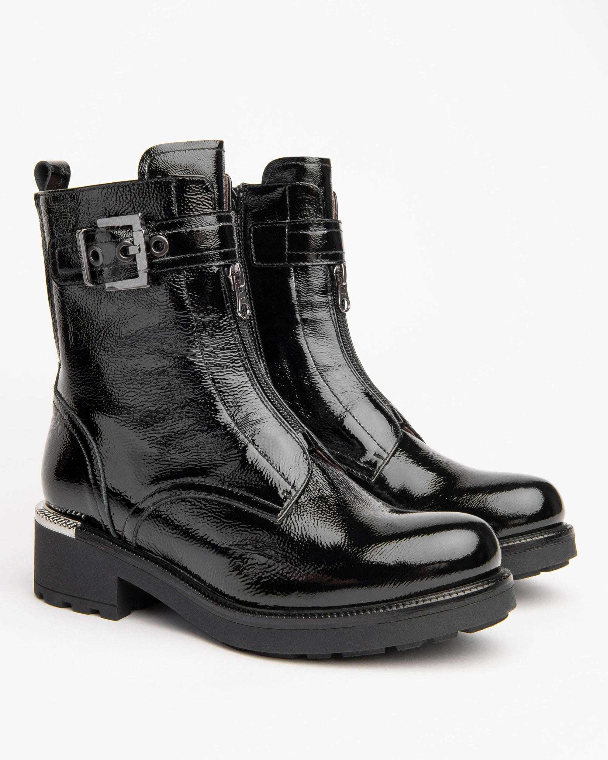Nero Giardini Bottines Femme Vernies Boucle Zip Talon 4 cm 38