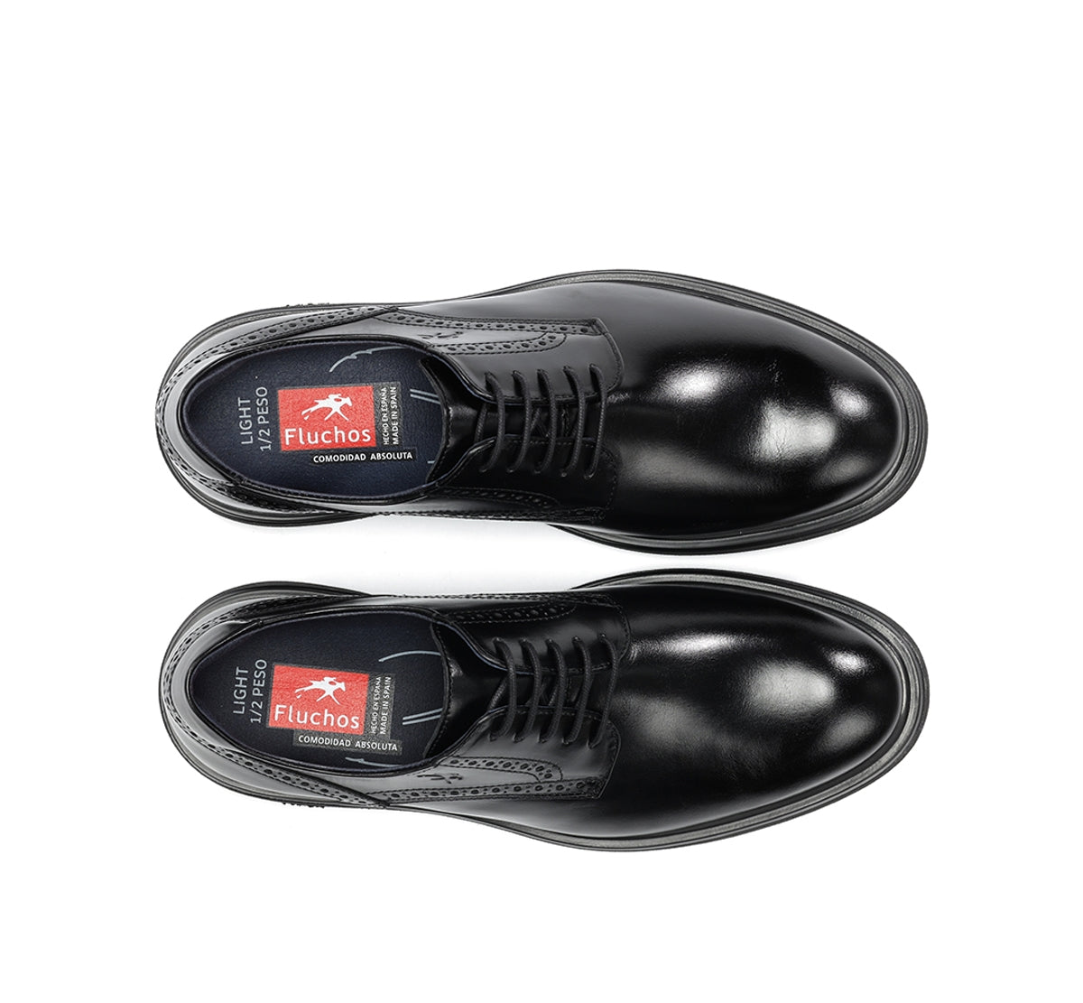 Fluchos Zapatos Belgas F0630 chaussures noires cuir