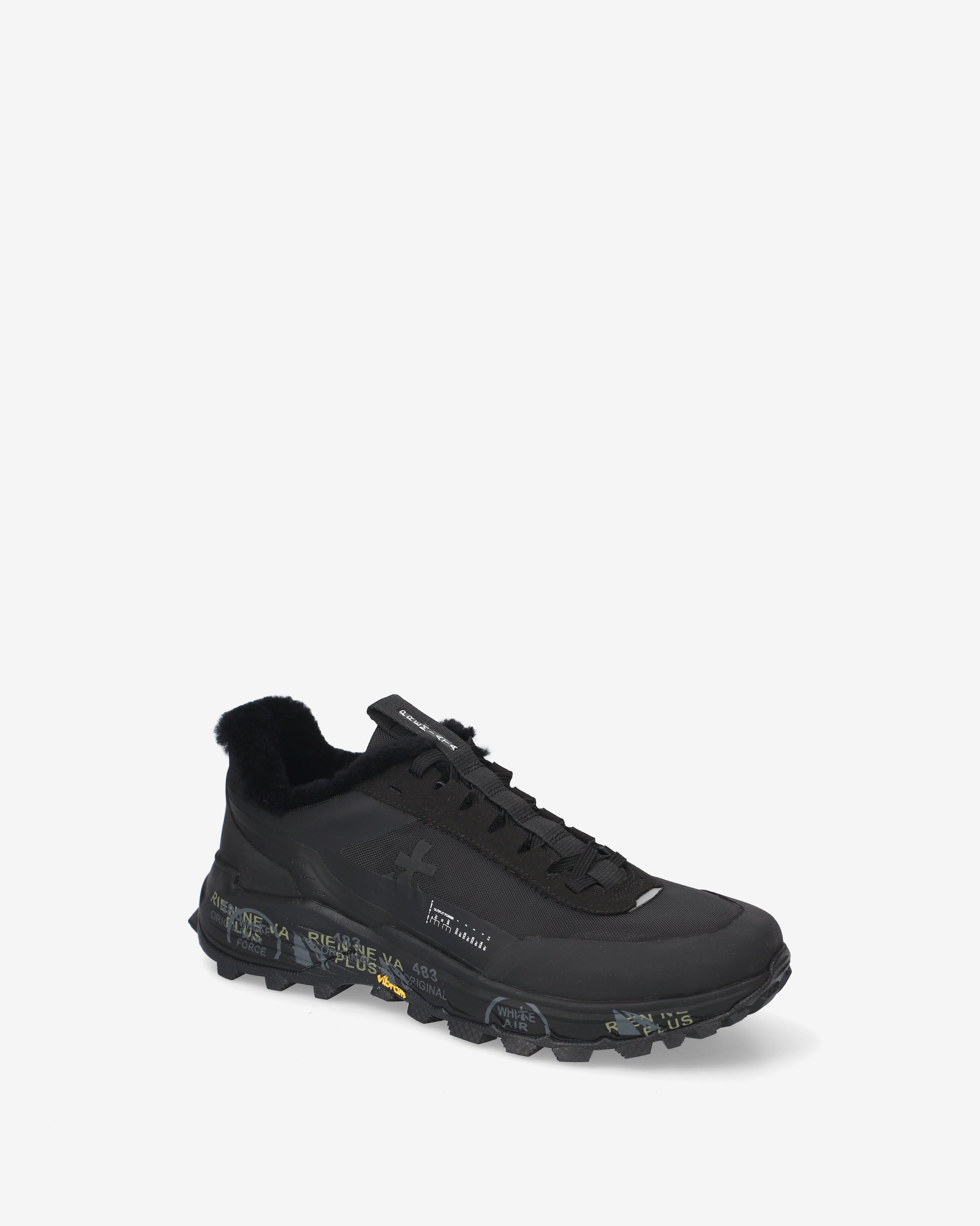 Premiata Devin 503m sneakers noires fourrure Vibram
