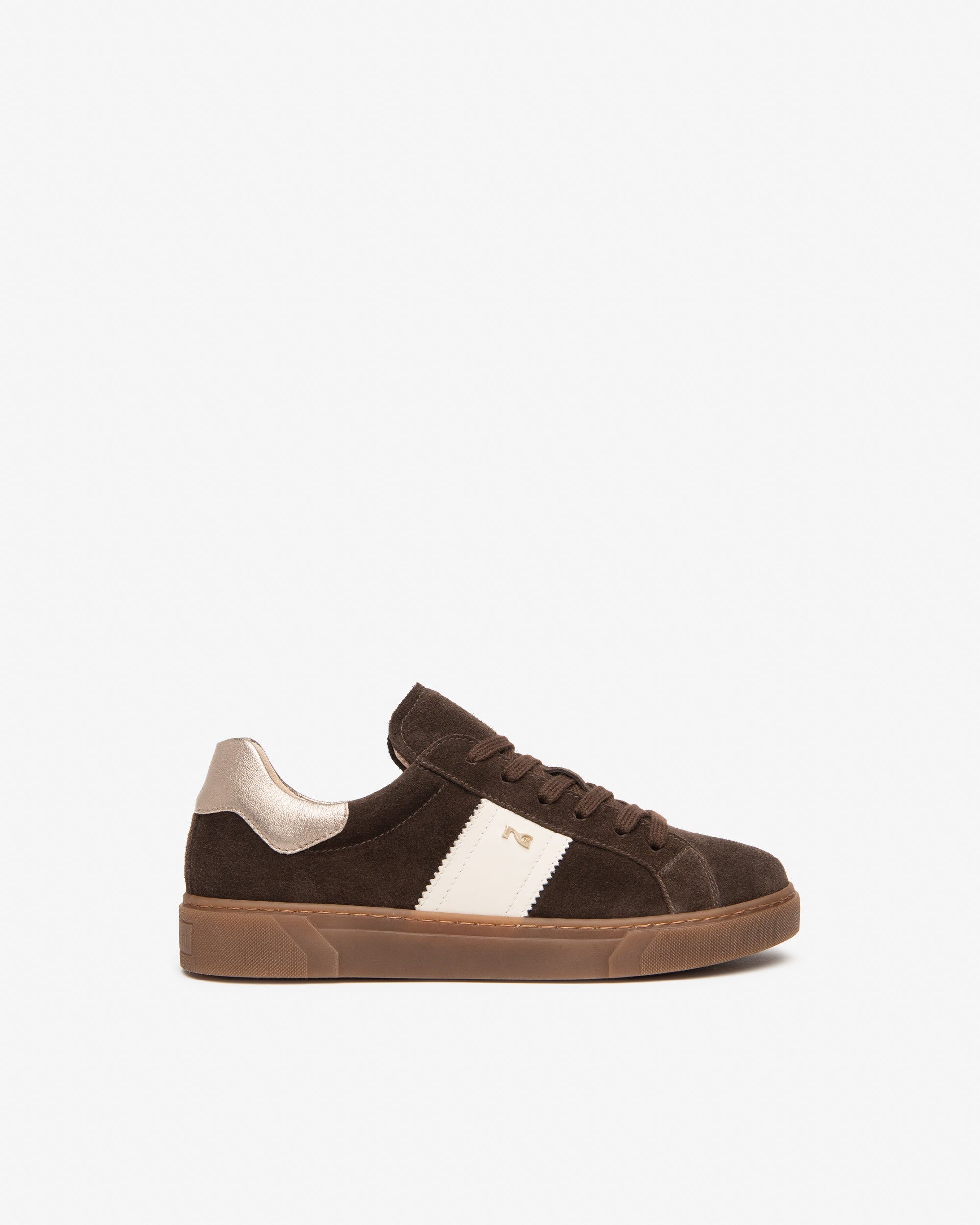 Nero Giardini Sneakers cuir et daim femme lacets