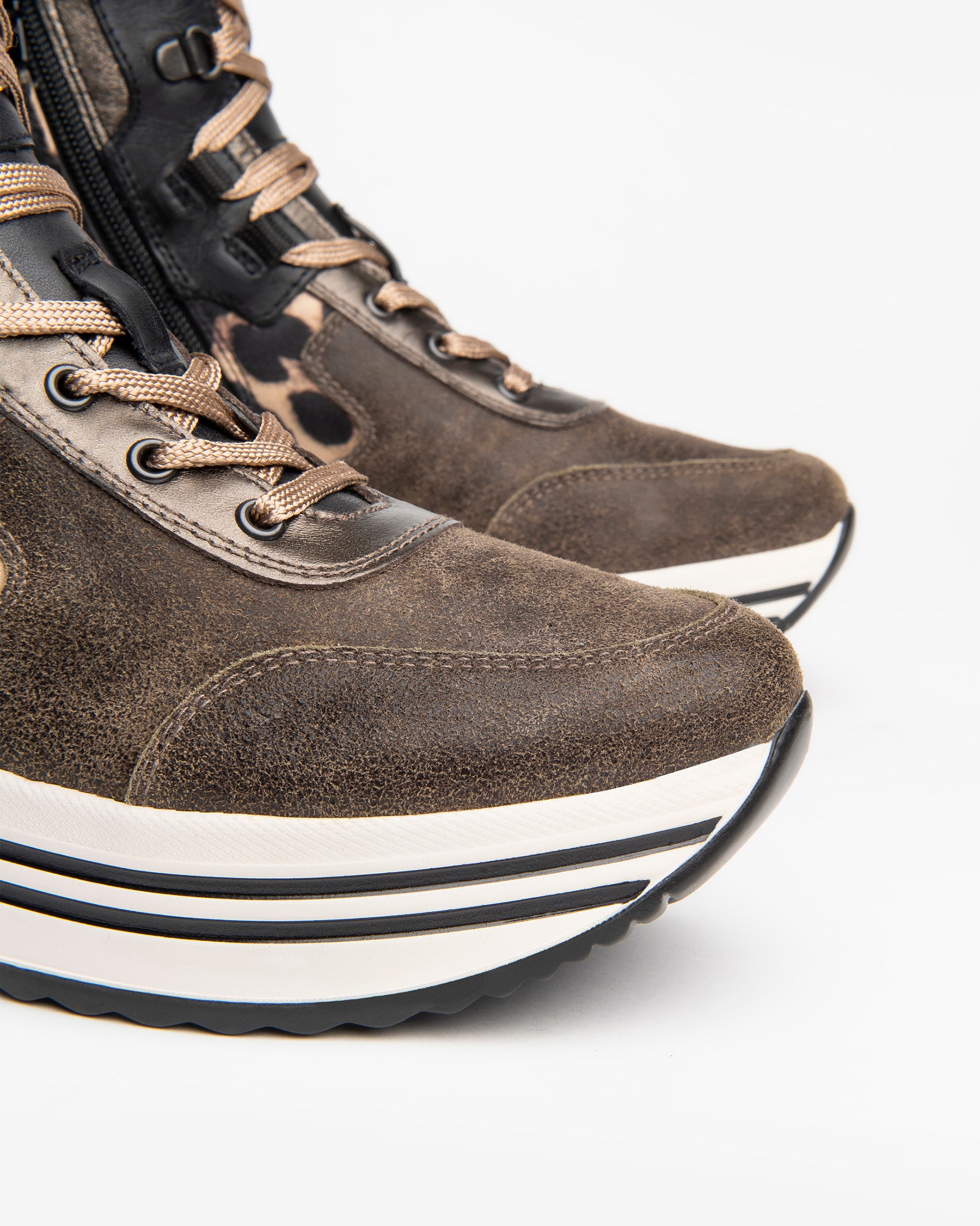 Nero Giardini Sneakers montantes cuir femme plateforme 4,5 cm