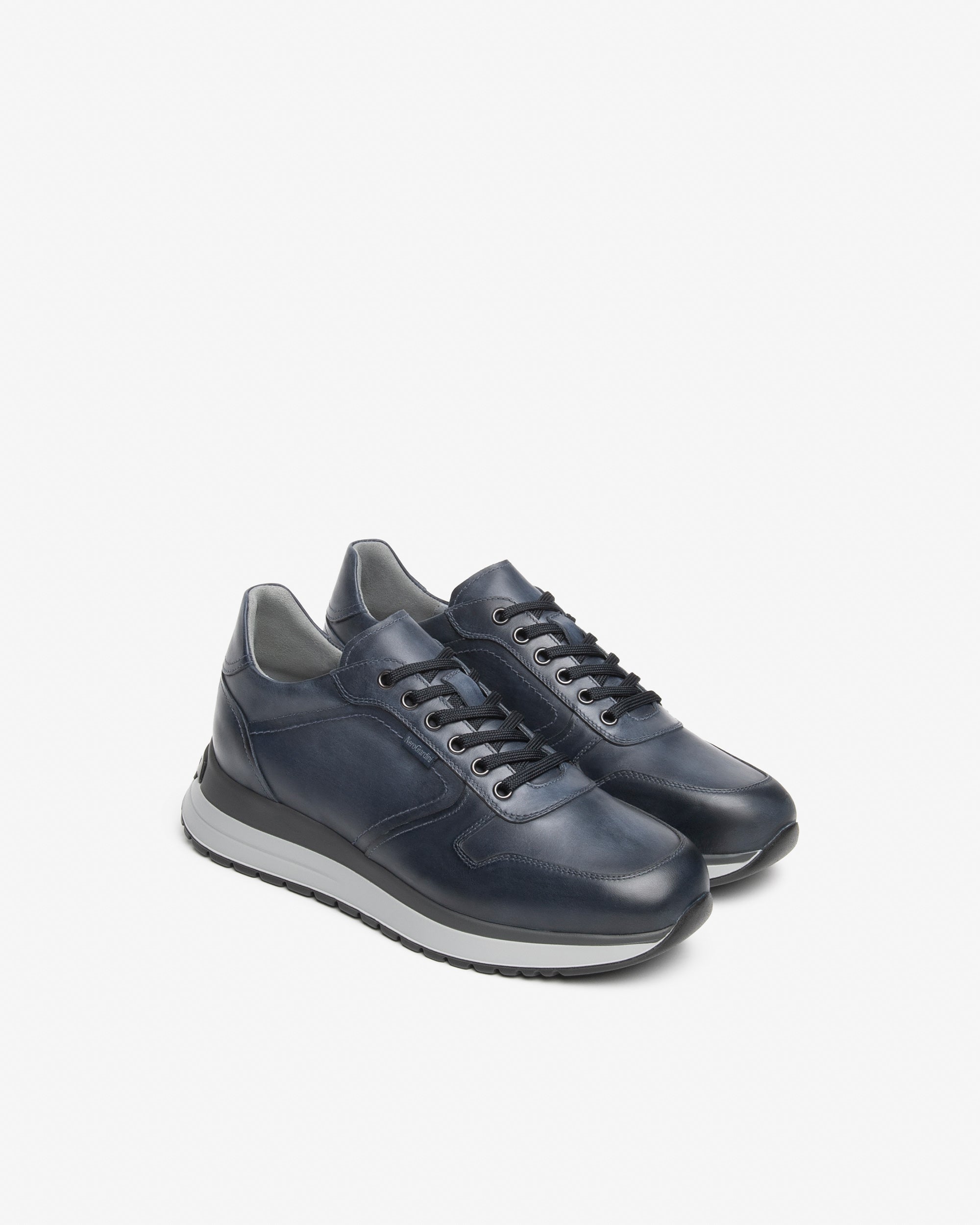 Nero Giardini Sneakers baskets cuir homme à lacets