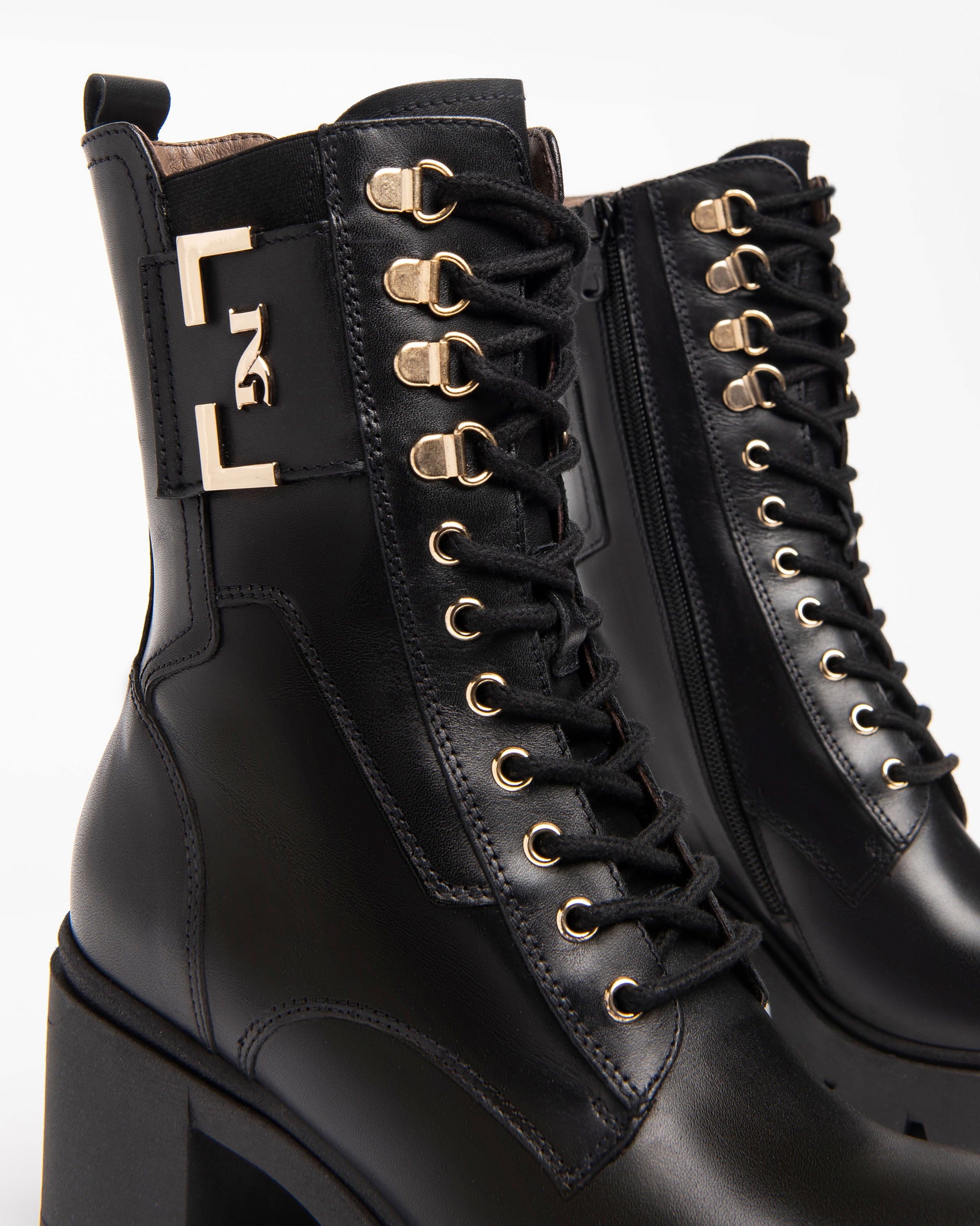 Nero Giardini Combat Boots rangers cuir femme