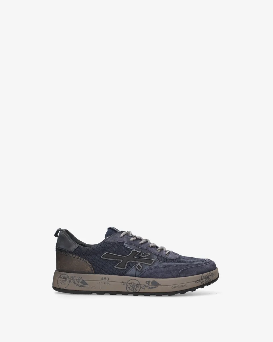 Premiata Nous 8460 baskets homme bleu marine cuir