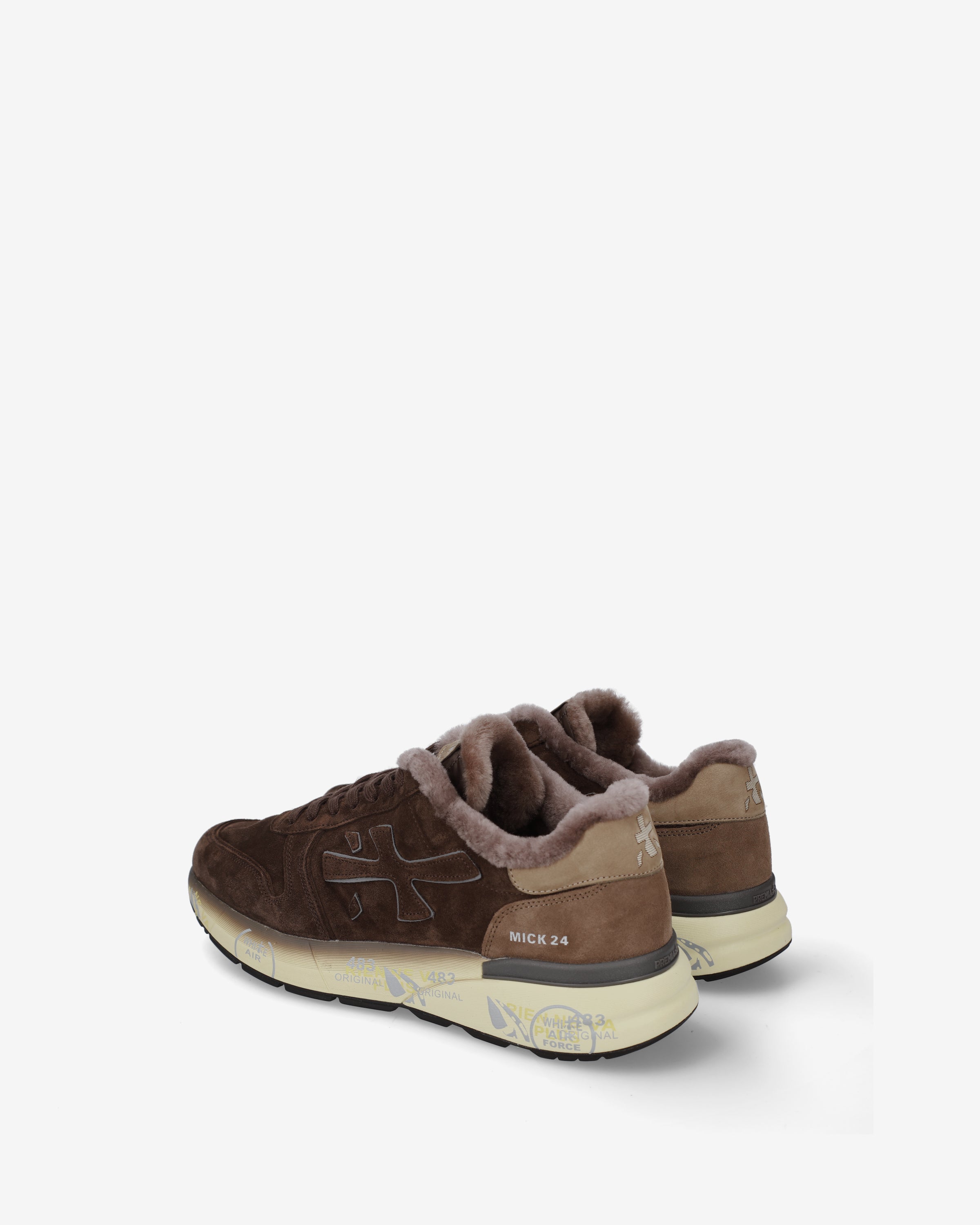 Premiata Mick 7898m baskets daim marron foncé